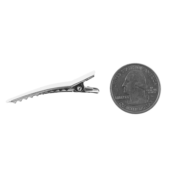 4.5cm Silver Alligator Teeth Clips Holders (100 Pieces)