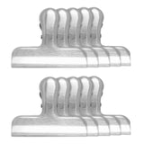 10 Pack Heavy Duty Metal Silver Chip Bag Clips (3" Inches)