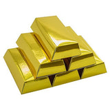 Western Casino Pirate Foil Gold Bar Treasure Boxes (12 Pack)