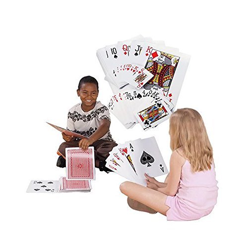 Jumbo Deck of Big Playing Cards Fun Full Poker Game Set - Measures 8-1/4