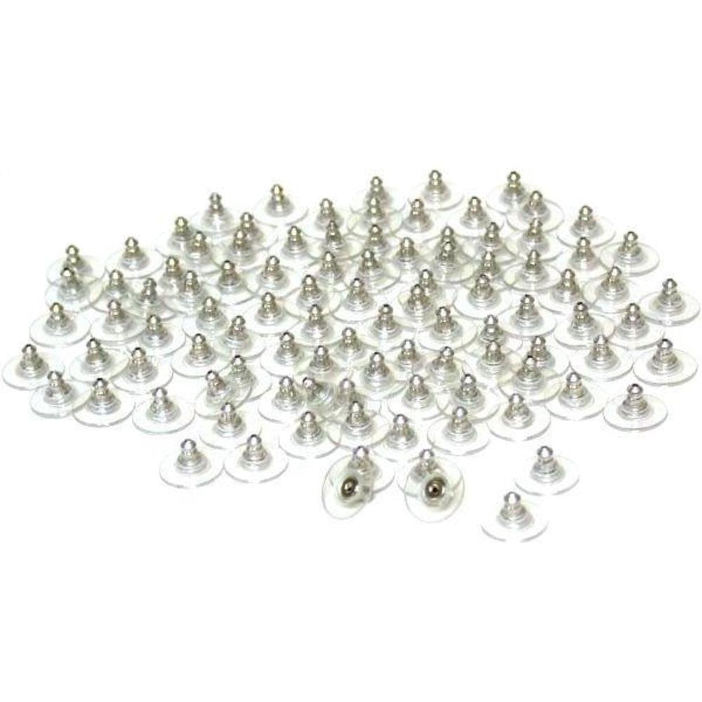 Beadaholique Clear Rubber Bullet Clutch Earring Safety Backs (144