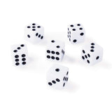 Assorted Colorful Dice in White, Red, Green for Board Games, Activity, Casino Theme, Party Favors, Toy Gifts (18 Pack)