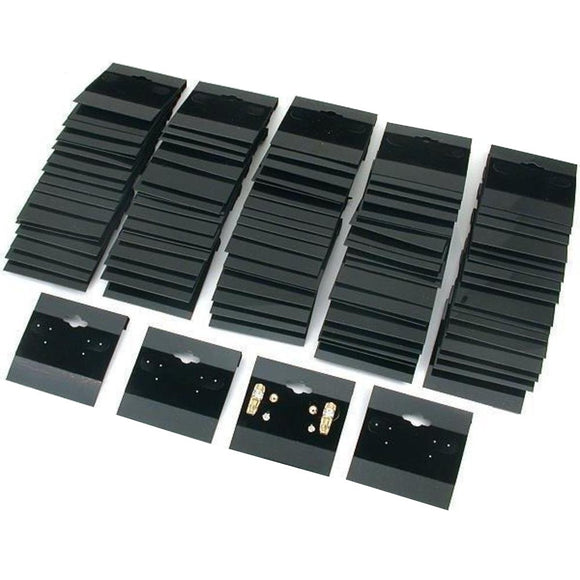 Black Velvet Plastic Display Cards for Earrings, Jewelry Accessories, 2
