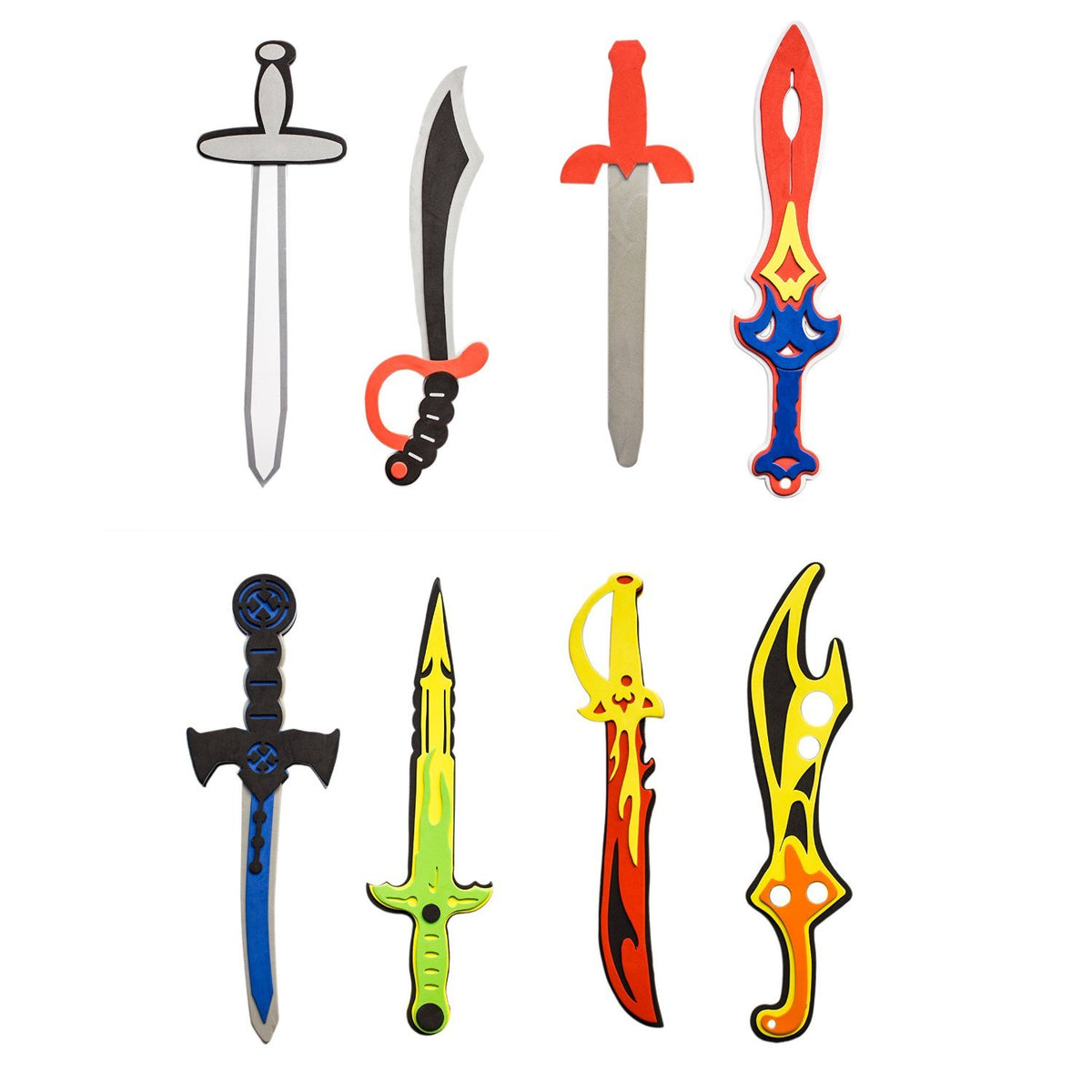Assorted Foam Toy Swords for Children with Different Designs Including ...