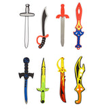 Assorted Foam Toy Swords for Children with Different Designs Including Ninja, Pirate, Warrior, and Viking (8 Pack)