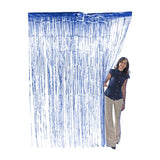 Metallic Foil Fringe Shiny Curtains for Party, Prom, Birthday, Event Decoration Backdrop 3 foot x 8 foot (1 Curtain)