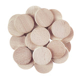Round Unfinished 1.5" Wood Cutout Circles Chips for Arts & Crafts Projects, Board Game Pieces, Ornaments (100 Pieces)