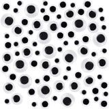 Mini Wiggle Eyes Black Small Plastic Round Moving Googly Eyes for Children School Classroom Arts & Crafts Models (500 Eyes)