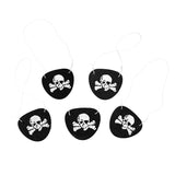 Black Felt Pirate Eye Patches (24 Pack)
