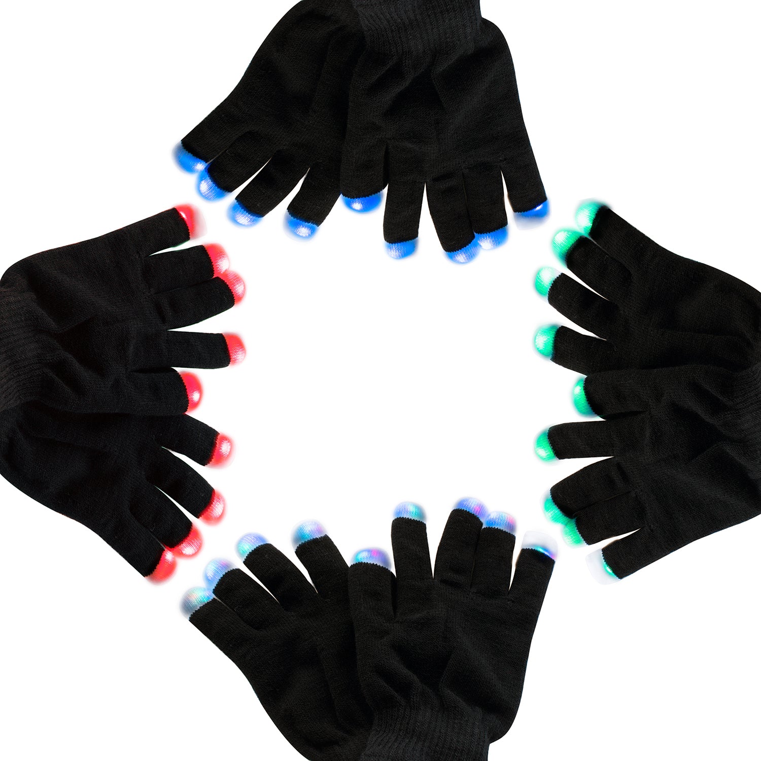 strobe handschuhe Black Knit Gloves LED Strobe Fingertips (1 Pair) – Super Z Outlet