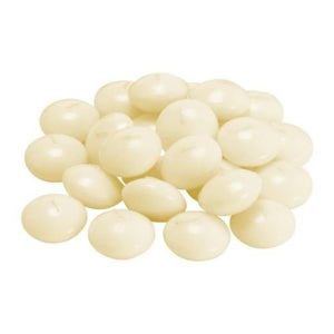 1 3/4" Unscented Natural Color Water Floating Candles (24 Pack)
