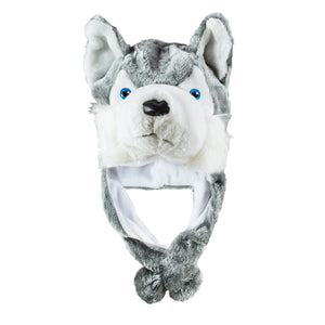 Husky Timber Wolf Plush Hat (Short)