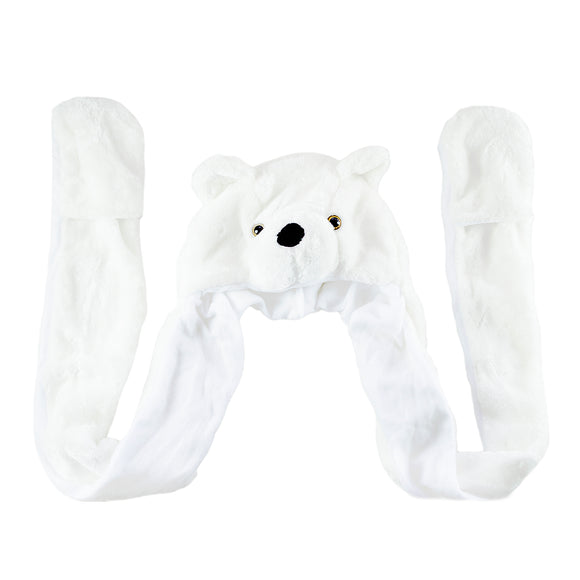 Polar Bear Plush Hat (Long)