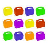 12 Assorted Bright Color Treat Boxes