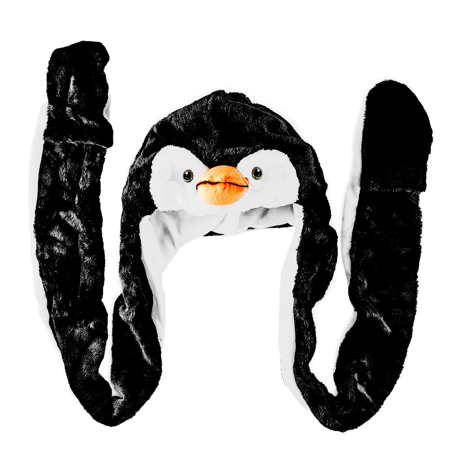 Husky Timber Wolf Plush Winter Hat - Cute Animal Hat With Scarf Mittens, Warm Faux Fur Beanie For Kids & Adults - View #2