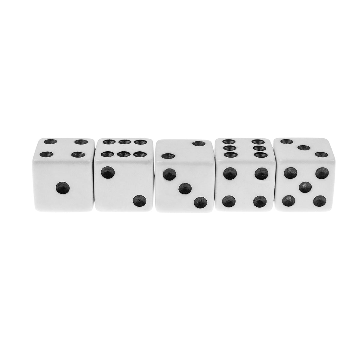 Standard 16mm White Dice with Black Pips Dots (100 Pack) – Super Z Outlet