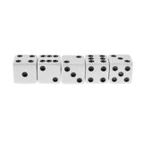 Standard 16mm White Dice with Black Pips Dots (100 Pack)