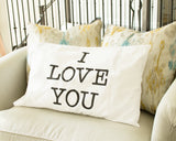 I Love You & Love You More Cotton Polyester Standard Size Pillowcase Pair