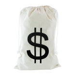 Large Canvas Natural Money Bag Pouch