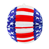 Patriotic Hanging Paper Lanterns USA Design (6 Pack)