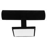 Black Velvet Hovering T-Bar Jewelry Display Stand