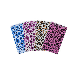 Multi-Color Felt Tiger Cheetah Print Mini Notebook Pads (12 Pack)