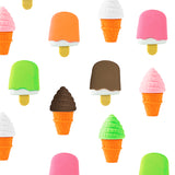 Colorful Mini Assorted Ice Cream Cone Erasers (48 Pieces)