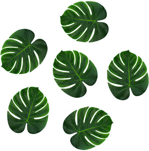 8" + 13" Mixed Tropical Imitation Green Plant Decorations (36 Pack)